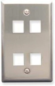 ICC FACE-4-SS IC107SF4SS - 4 puertos cara acero inoxidable - Imagen 1 de 3
