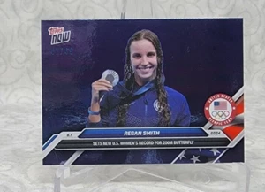 2024 TOPPS NOW OLYMPICS #10 REGAN SMITH - BLUE PARALLEL /49 - Picture 1 of 3
