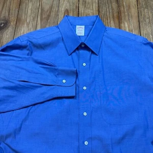Brooks Brothers Hemd Herren 16,5 - 32 blau traditionelle Passform Baumwolle - gebraucht, in einwandfreiem Zustand - Bild 1 von 9
