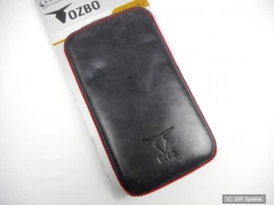 Funda universal para móvil OZBO LTUNOVL01 Ovin grande "L" en negro cuero auténtico, NUEVA - Imagen 1 de 1