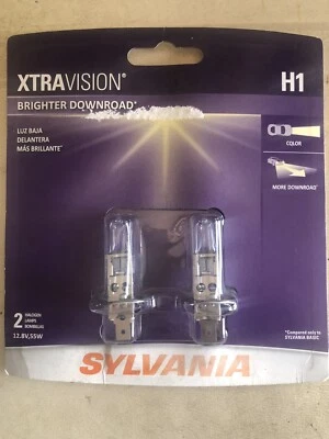Sylvania Xtra Vision dos bombillas H1 55W luz principal haz alto #0734 Foto 1 de 3