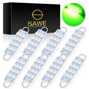 8 x Green 44mm 211-2 212-2 578 12SMD Rigid Loop LED Bulb for Trunk Door Light - Picture 1 of 5