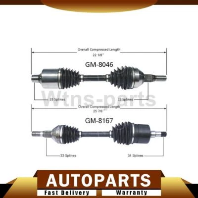 Kit de 2x eje articulado CV para Buick Riviera 3,8 L 1995-1996 TrakMotive Foto 1 de 4