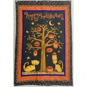Arazzo Halloween da Appendere a Parete Gatti Spettrali Albero Zucche 41x28 Trapunta Luna Notte - Foto 1 di 13