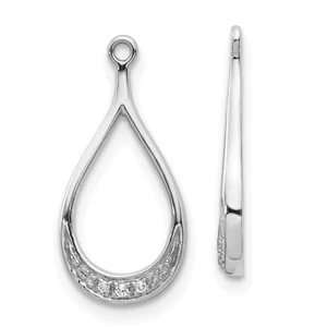 Chaquetas pendientes de diamantes de oro blanco de 14k regalo perfecto para ella - Imagen 1 de 3
