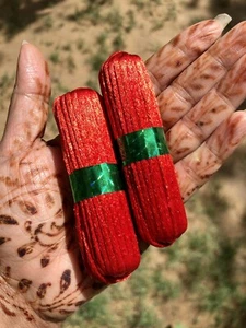 2 Pc Indian RED SILK Mauli kalawa Moli Kalaya Religious Wrist Band FREE SHIP - Picture 1 of 5