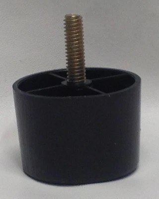 1 Furniture Legs Feet 1-1/2" Hard Plastic Sofa Couch Ottoman Chair Cabinet BLACK - Image 1 of 3