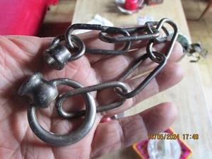 24CM Chaine Acier grisé Gros Maillons de Lustre Cage Jardinière Porte Enseigne - Imagen 1 de 2