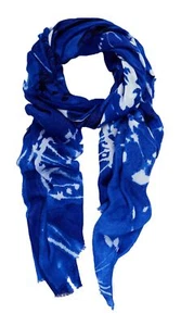 Pañuelo Desigual Atkins Rectangle Foulard azul negro nuevo - Imagen 1 de 2