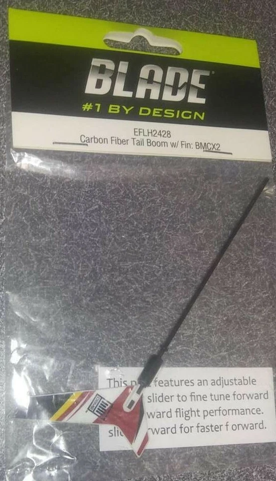 Blade Carbon Fiber Tail Boom w/Fin: BMCX2 EFLH2428 New - Image 1 of 1