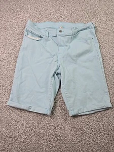 Levi Strauss & Co Shorts Mens 32 Teal Blue Denim Chino Cuffed Beach Walk Golf - Picture 1 of 15