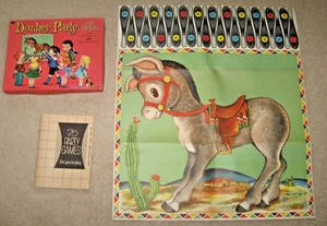 Vintage 1952 Whitman DONKEY PARTY Pin The Tail On Game #4408 UNUSED COMPLETE - Picture 1 of 6