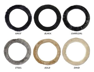 LUXURIOUS AUS Genuine Sheepskin Steering Wheel Cover - Picture 1 of 13