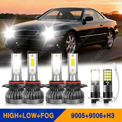 For Lexus SC300 SC400 1994-2000 - LED Headlight High&Low Beam + Fog Lights Bulbs - Imagem 1 de 4
