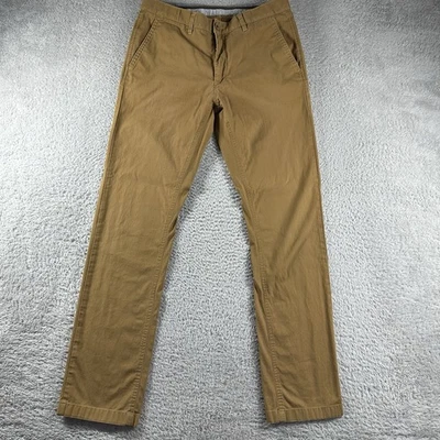 Calça masculina Allen Solly ajuste inteligente 29x28,5 marrom chino plana reta trabalho escritório - Imagem 1 de 4