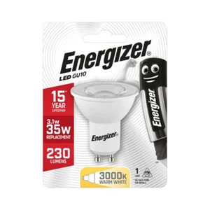 ENERGIZER LED GU10 LIGHT BULB S8689 WARM WHITE 3000K 3.1W 35W 230 LUMENS NEW - Picture 1 of 1