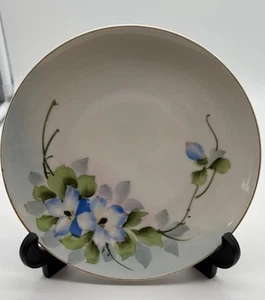Vintage Nippon handbemalter Blumenteller signiert - Bild 1 von 2