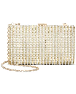 I.n.c. International Concepts Randdi Imitation Pearl Crossbody Clutch Pearl Gold - Picture 1 of 4