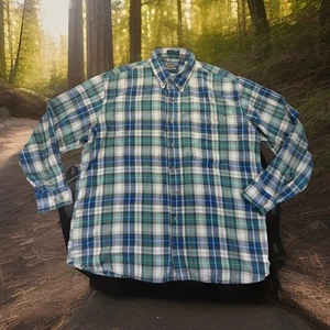 Vintage Flannel Mens XL Light Weight Backpacker 100% Cotton Flannel Grunge - Picture 1 of 12