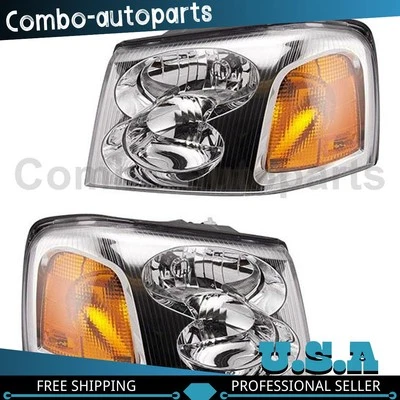 Conjunto de farol esquerdo direito TYC compatível com GMC Envoy 2002-2009 - Imagem 1 de 3
