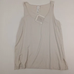 NWT Wynne Layers Tank Top Womens Large Beige Sleeveless Lightweight Viscose - Picture 1 of 6