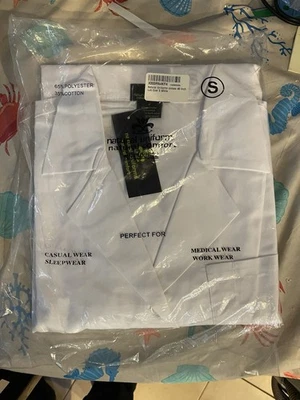 Natural Uniforms Unisex 40 inch Lab Coat Long Sleeve Professional, Small Size - Image 1 of 4