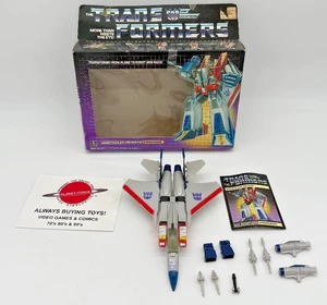 1984 Starscream Pre Rub Complete With Box G1 Transformers Jet Plane Figure #2 - Picture 1 of 3