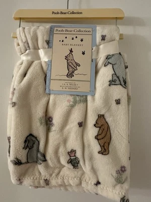 Disney Baby Blanket Winnie The Pooh Bear Collection Piglet & Eeyore NWT 30x40 - Image 1 of 4