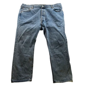 Levis Mens Jeans Size 44x29 Straight Leg Relaxed Fit Classic Blue Denim Casual - Picture 1 of 15