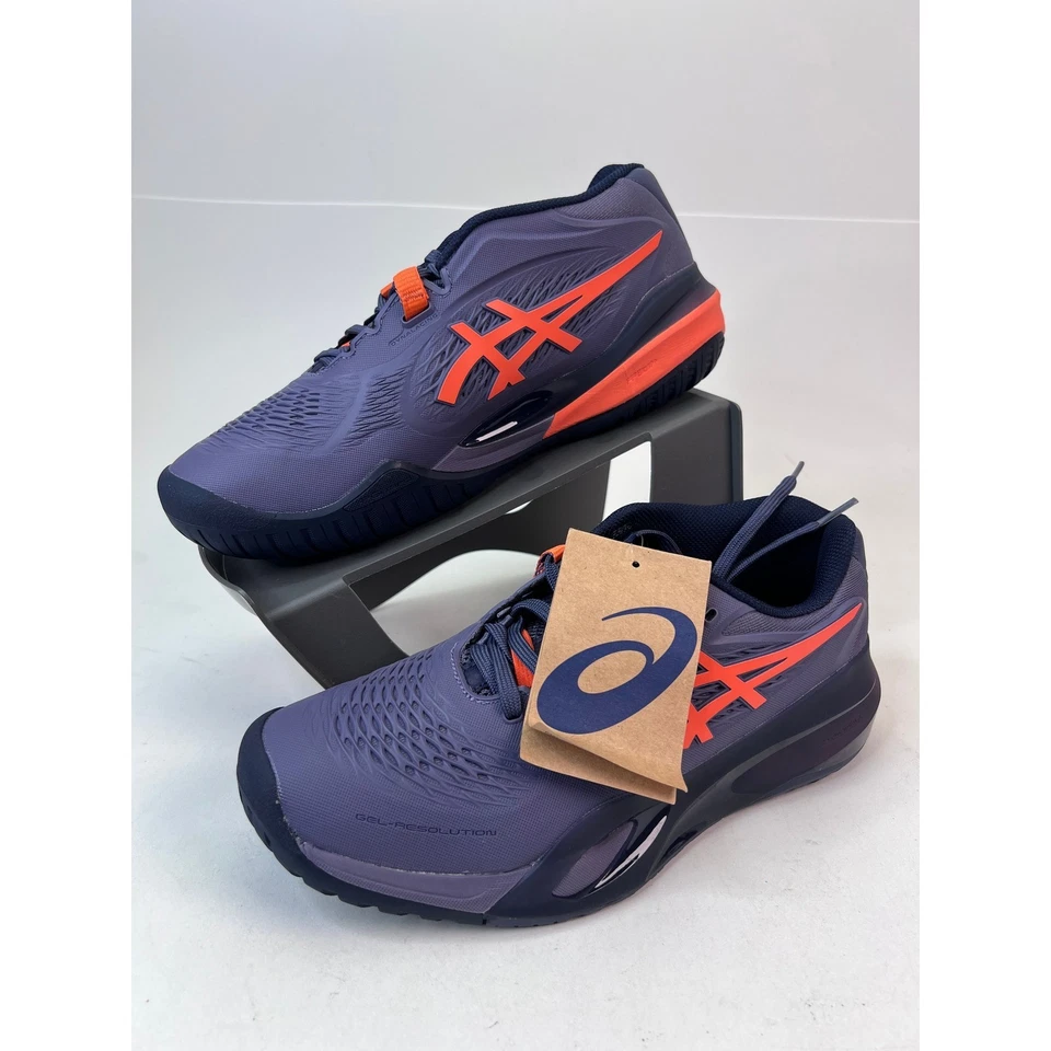 ASICS GEL Resolution X Tennis Shoes Greyish Purple / Nova Orange Men's 6.5 - Image 1 of 4