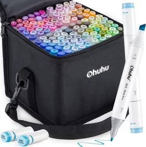 Ohuhu Marker Pens, 120 Colors, Comic Book Markers, Oil-Based and Alcohol-Based, - Picture 1 of 8
