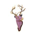 Rhinestone Animal Brooch Deer Head Brooch Jewelry Elegant Alloy Deer Antler