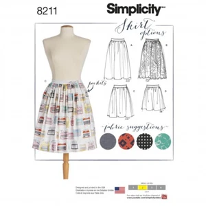 Gonna Misses Simplicity CUCIRE PATTERN 8211 in 3 lunghezze taglie 4-12 o 14-22 - Foto 1 di 5