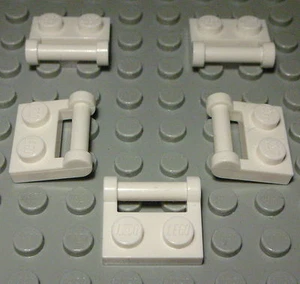 LEGO Plate with Handle 1x2 White 5 Pieces - Picture 1 of 1