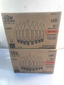 LED 40-Watt B11 Non-Dimmable Soft White 8-pack #1006208477  Candelabra Base Lot2 - Picture 1 of 3