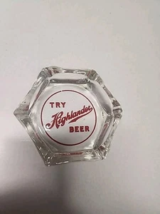 Vtg Try Highlander BEER Glass Ashtray! - Picture 1 of 2