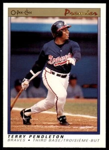 1991 O-Pee-Chee Premier Terry Pendleton Baseball Cards. #95 - Picture 1 of 2
