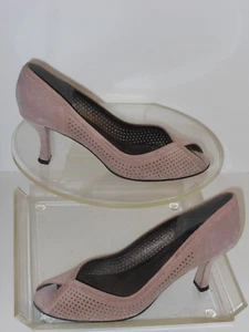 STUART WEITZMAN TAUPE GENUINE SUEDE PEEP TOE PUMPS SIZE 7.5 N - Picture 1 of 8