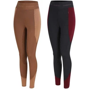 Ladies Horse Riding Leggings Silicone Grip Seat Comfort Breeches Stretch Women - Picture 1 of 14