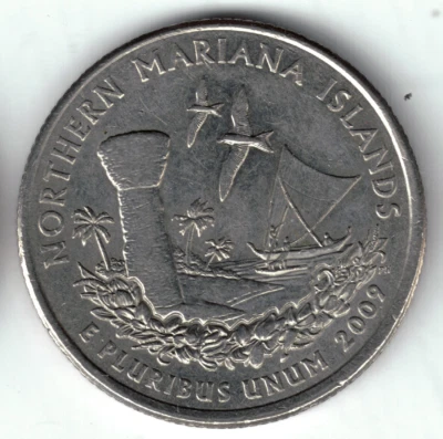 USA - 2009P - Washington ¼ $ - Northern Marianas - Rare - #18702 - Image 1 of 2