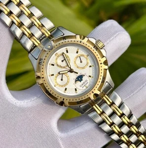 Vintage Casio Marlin Moon Phase Triple Calendar 20 Bar Japan Quartz Watch MD-740 - Picture 1 of 18