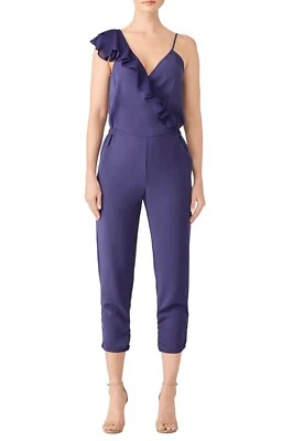 Macacão Addison azul marinho assimétrico sem mangas Parker novo com etiquetas tamanho 6 MSRP $278 - Imagem 1 de 4