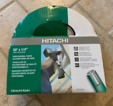 Hitachi Professional Grade Polyurethane Air Hose 50' x 1/4", Male Swivel Fitting