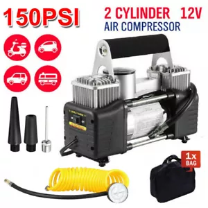 150PSI Heavy Duty 12V Electric Car Tyre Inflator Portable Air Compressor Pump - Picture 1 of 13