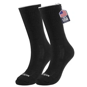 Calcetines Bota Lana Merino Puntera de Acero Negros Grandes Hechos en EE. UU. Calcetines de Trabajo Duraderos - Imagen 1 de 6
