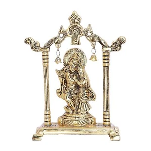 Metal Standing Radha Krishna Statue For Home/Office/Temple (Size: 17 X 7 X 20cm) - Bild 1 von 5