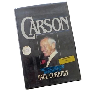 JOHNNY CARSON Signed Book The Unauthorized Biography Paul Corkery Tonight Show - Picture 1 of 8