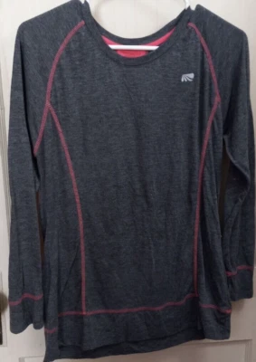 Women's Gray/Grey/{ink Long Sleeve Thumb Holes Athletic Shirt - Изображение 1 из 4