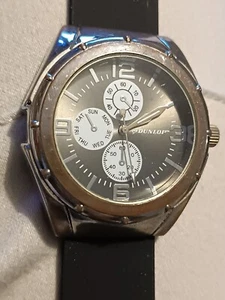 Dunlop Reloj Hombre Deportivo Correa Cuarzo Caucho Negro - Imagen 1 de 18