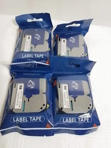 4pz Nastro Etichettatrice 12mm 0,47 Compatibile con Brother M-K231s P-Touch NERO BIANCO - Foto 1 di 7